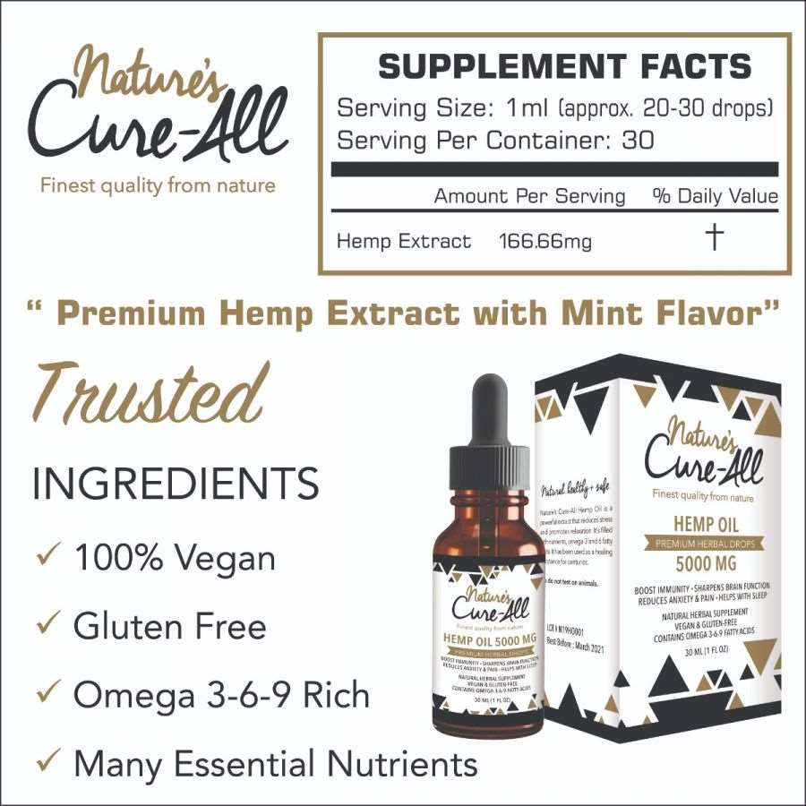 Hemp Extract - 5000 MG | 1-Pack OR 2-Pack Hemp Extract - 5000 MG | 1-Pack OR 2-Pack