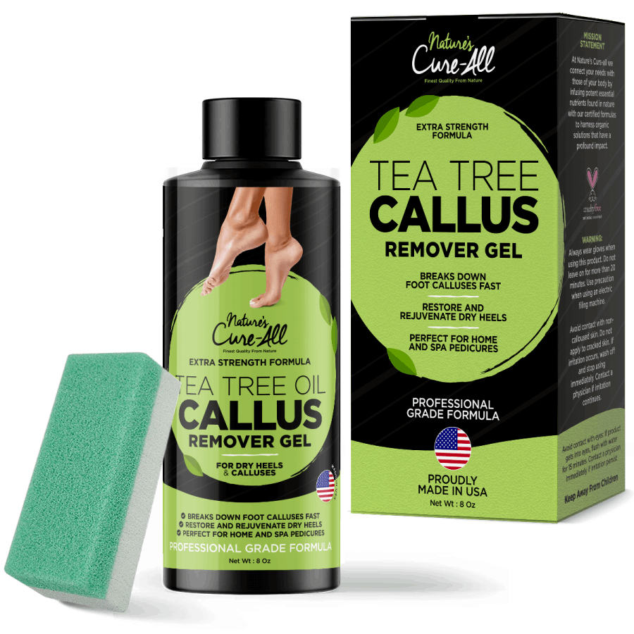 Tea Tree Callus Remover Gel & Pumice Stone  8oz