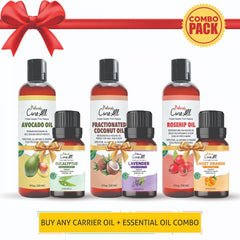 The Nature's Elixirs Combo - Essential Oil + Carrier Oil of Your Choice