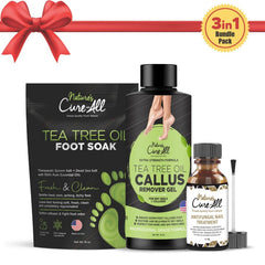 3-in-1 Bundle of Care for Nail & Feet with Foot Soak, Callus Remover Gel & Nail Solution